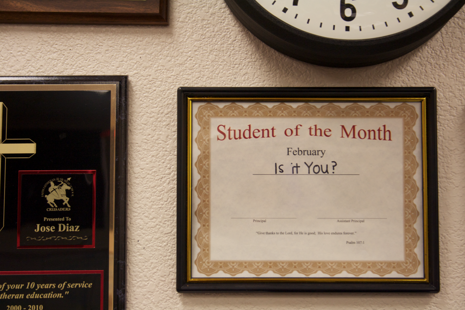 Not Just Grades: Student of the Month