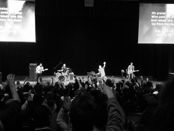 Sixteen Cities leads Faith students in a heart-to-heart worship service.