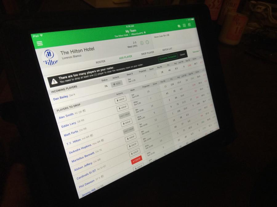 Fantasy Football is available on multiple devices, such as an iPad.