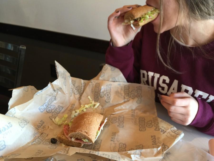 Photo caption: "Port of Subs" is a popular spot for seniors to eat lunch at.