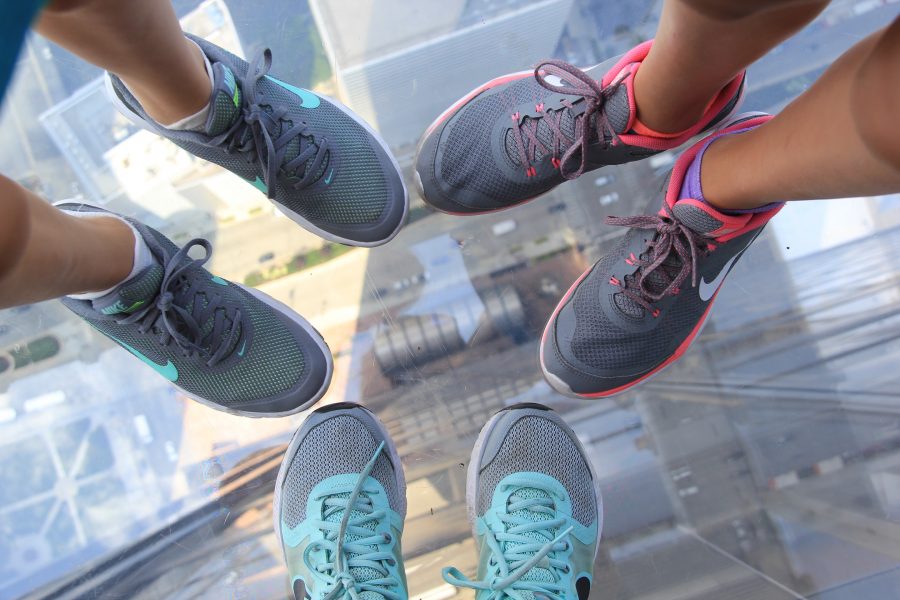 Standing 108 stories above Chicago. 