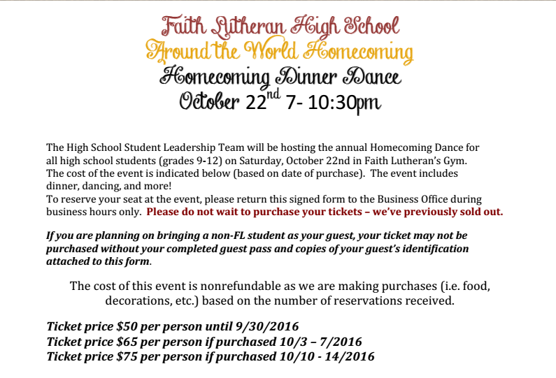 Homecoming price comparisons