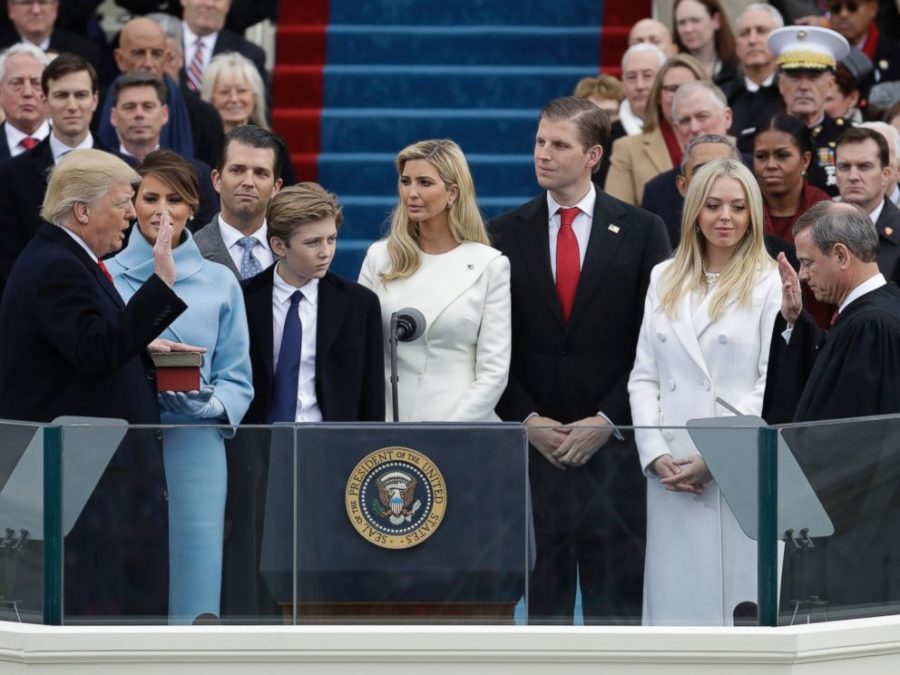 Donald Trump sworn into office at 9:00 AM.
Credit: ABC News