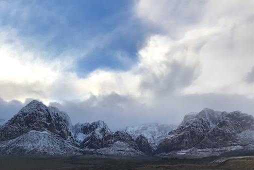 A shot of the recent snow as close to the city as Red Rock Canyon.