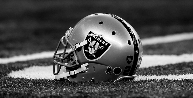 The Oakland Raiders logo could change if the team relocates to Las Vegas. 