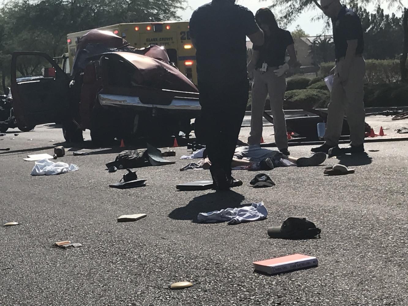 Las Vegas Metropolitan Police Department (LVMPD) identify the student who is dead at the accident scene simulated for the high school student body. 