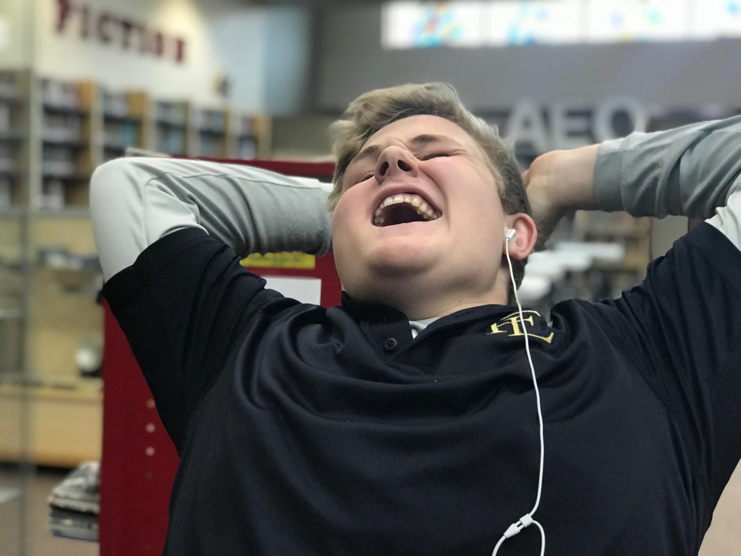 A lack of sleep affects students like Lucas Richardson, pictured above. He gets around 3-6 hours of sleep during each school night due to rigorous classes like A.P. Biology, while also being a member of Varsity Men's Lacrosse.