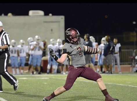 Nate Meredith rolls dice after he makes a tackle against Centennial.
Picture Credit: Nate Meredith via Instagram 