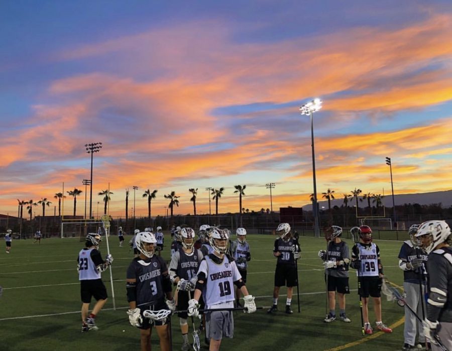 The varsity team is thirsty for a win after losing their first game of the season. 
Picture Credit: Faith Lutheran Lacrosse via Twitter 