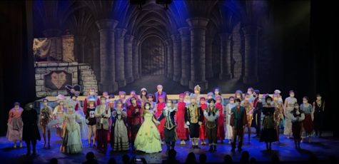 The cast gets a standing ovation for their performance of Beauty and the Beast. 