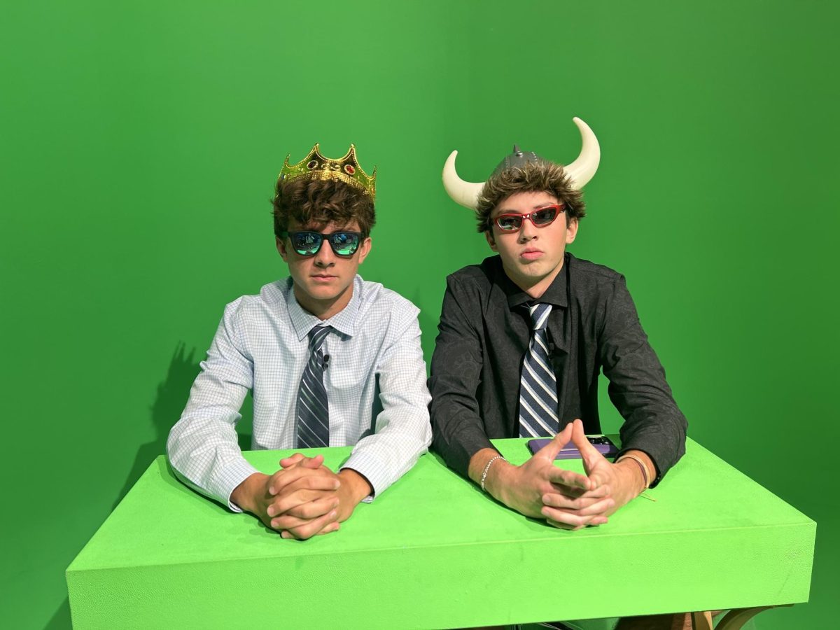 Alex Rogers and Joseph Benson hype up the student body with their new and exciting way to deliver the news. 