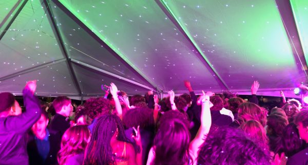 The dance floor was the place to be at the homecoming dance. A perfect, warm shelter from the chilly night.